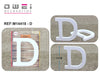 LETRRA DE MADERA BLANCO 11CM12u/c