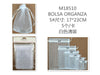 ① BOLSA ORGANZA 17*23CM 5PCS12u/c