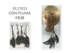 PLUMA DE DIADEMA PARA FIESTA12u/c