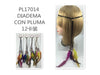 PLUMA DE DIADEMA PARA FIESTA12u/c